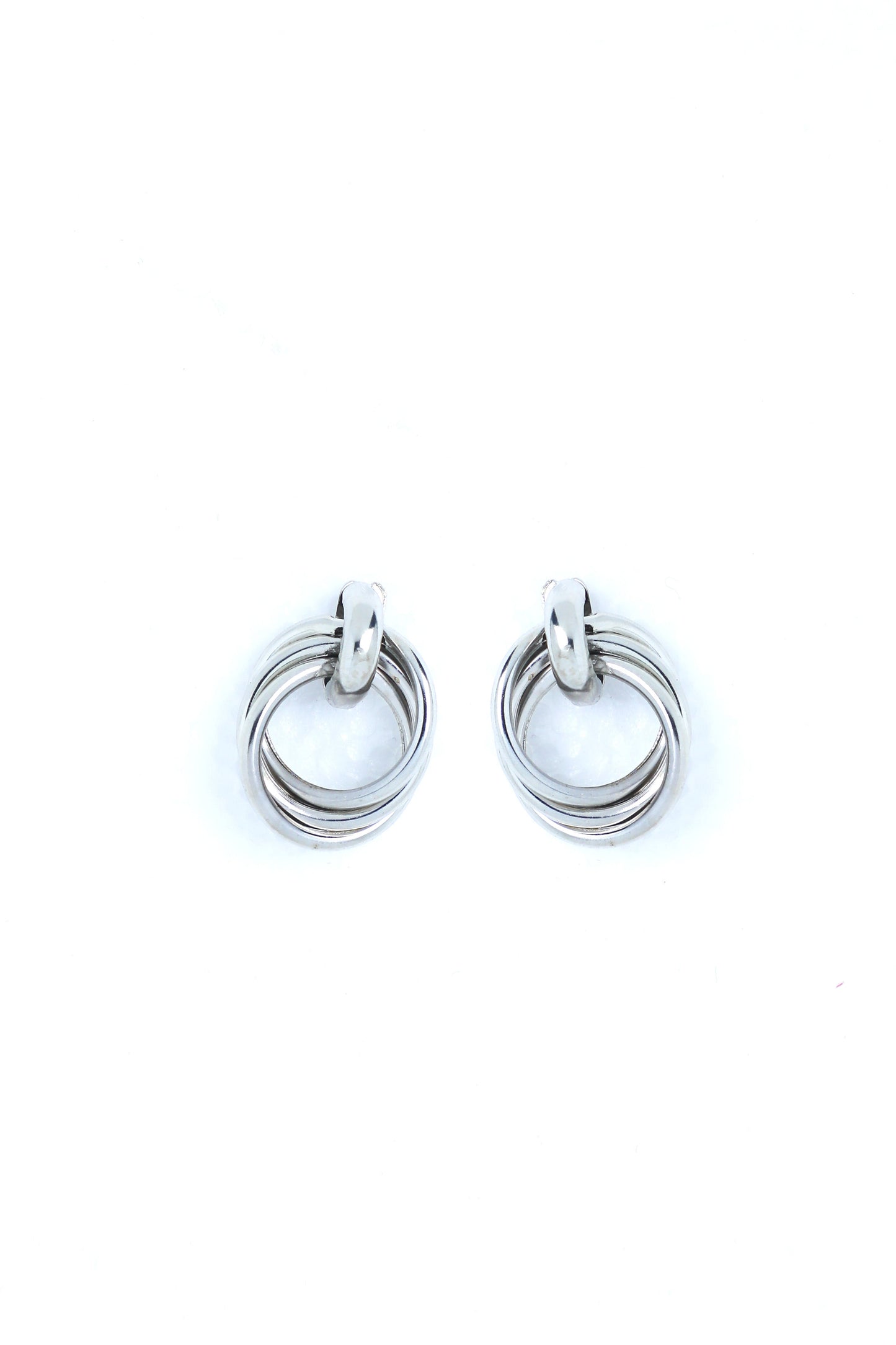 VOJ Silver Plated Circluar Studs Earring