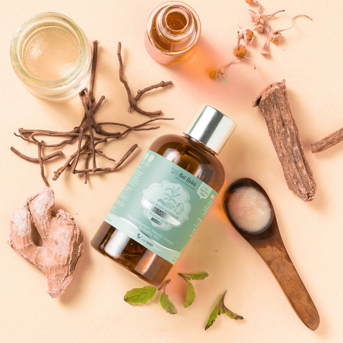 Nat Habit Balamool Sunthi Pure Baby Maah Baby Massage Oil