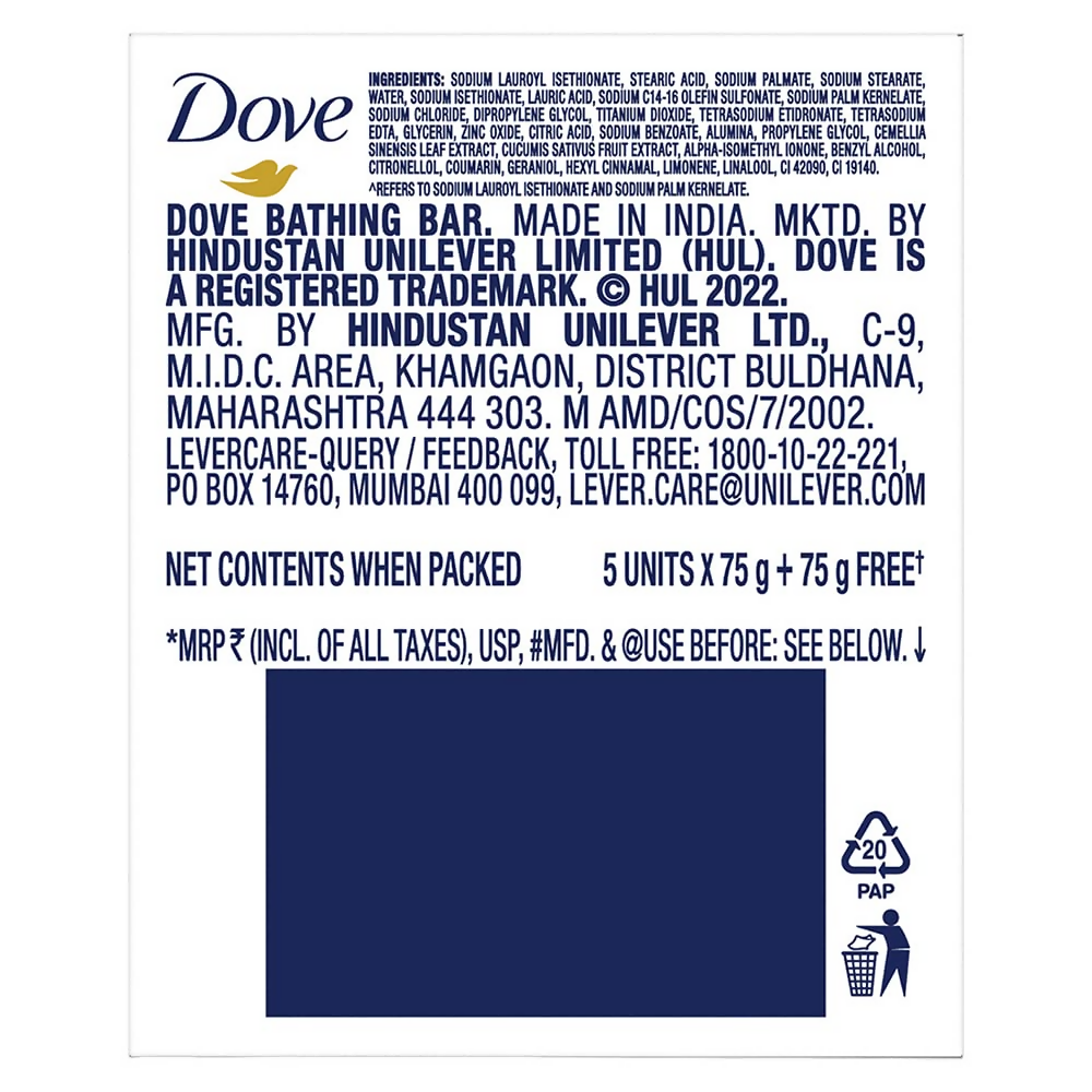 Dove Fresh Moisture Beauty Bar With Cucumber & Green Tea Leaves Scent