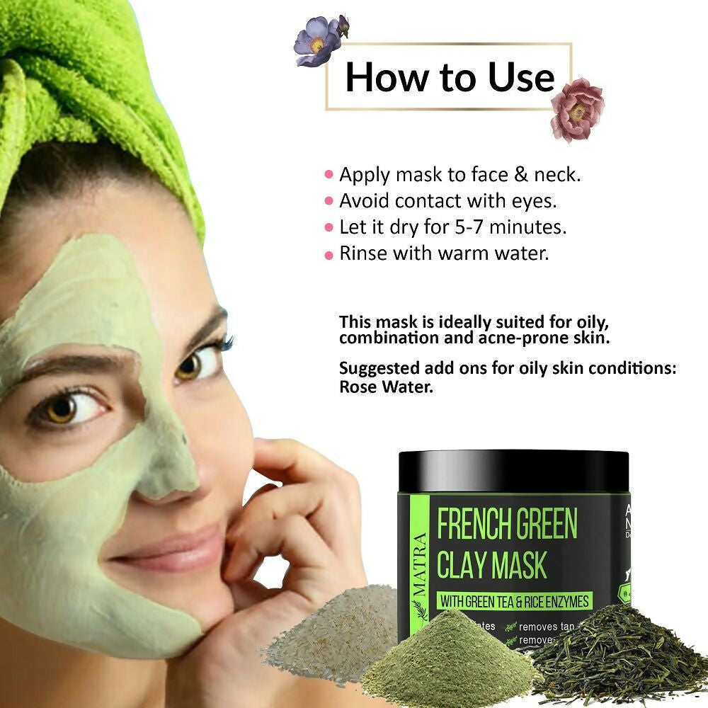 Matra French Green Clay Mask With Green Tea & Rice Enzymes