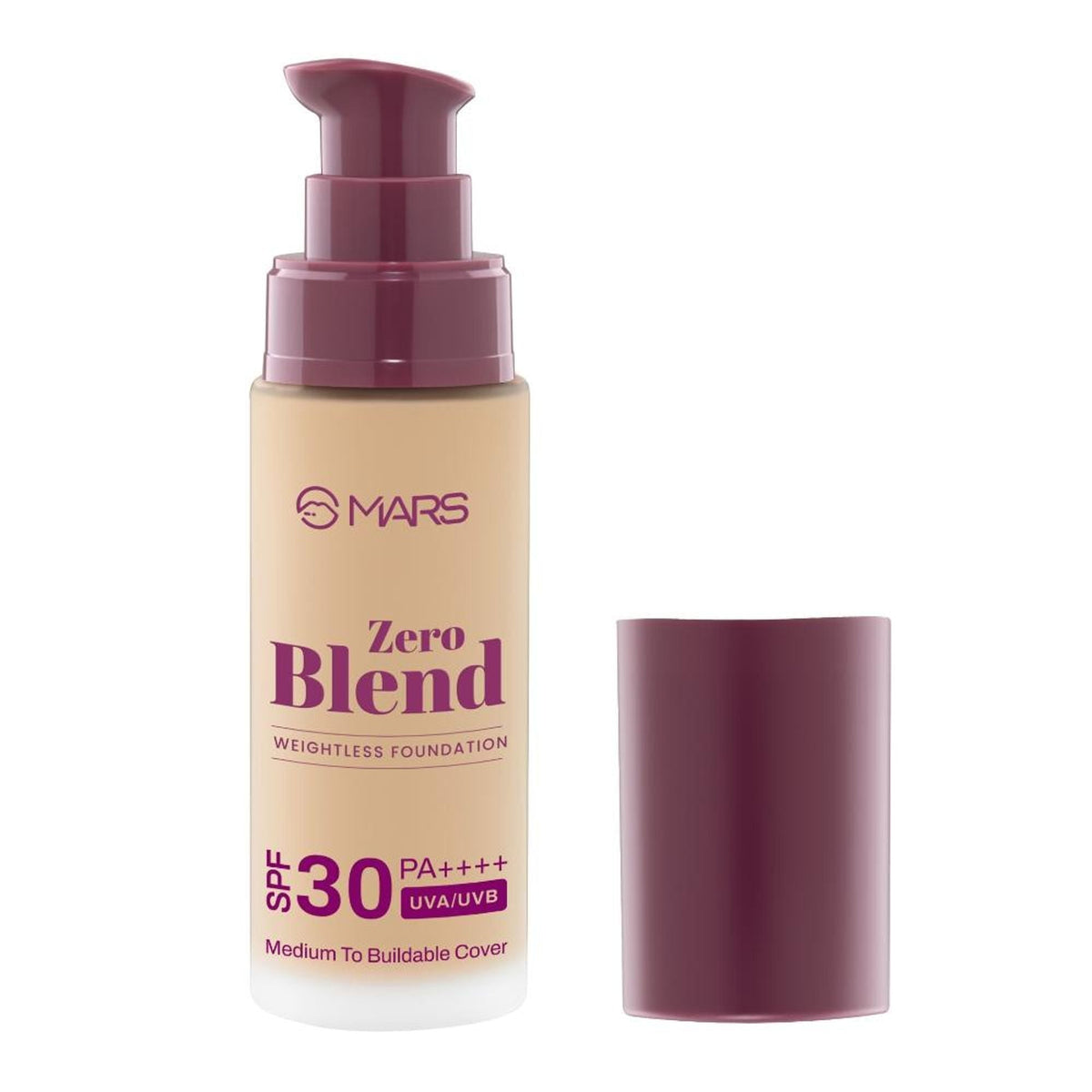 MARS Cosmetics SPF30 PA+++ Zero Blend Weightless Foundation - 09 Amber Maple