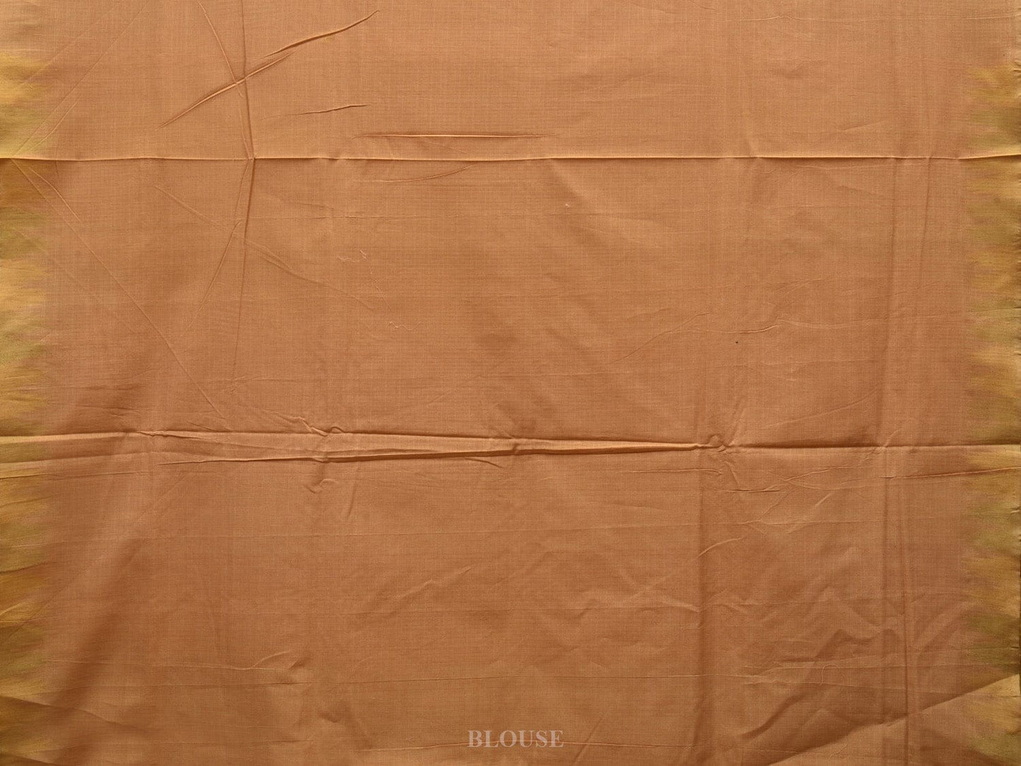 Cream Khadi Cotton Handloom Saree with Temple Border Design - Global Threads
