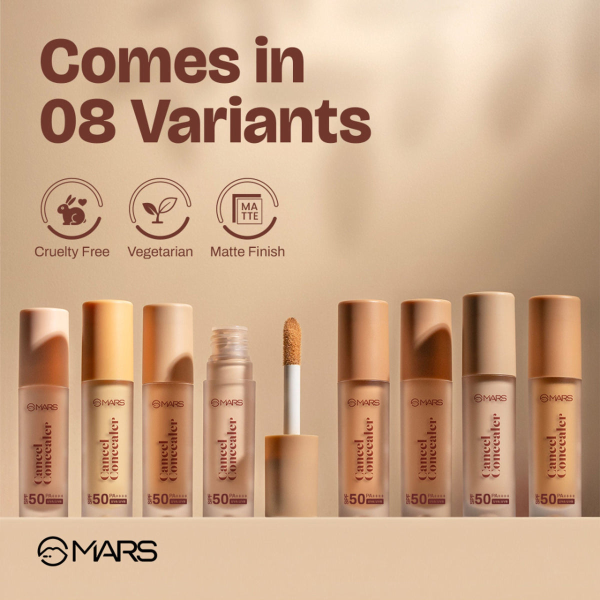 MARS Cosmetics SPF 50 PA++++ Cancel Concealer - 07 Caramel Charm