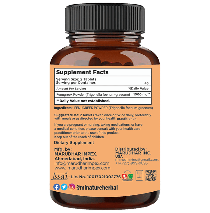Minature Fenugreek Tablets