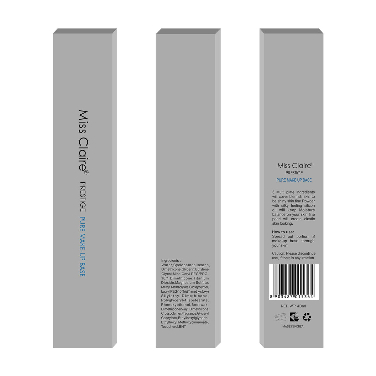 Miss Claire Prestige Pure Makeup Base - Shine White