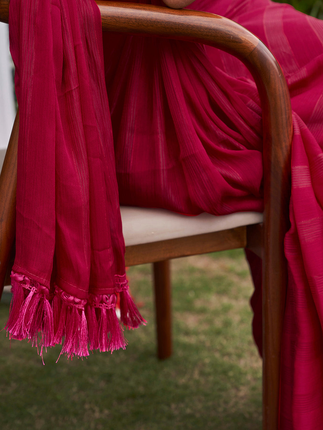 Tikhi Imli Striped Satin Ready to Wear Saree