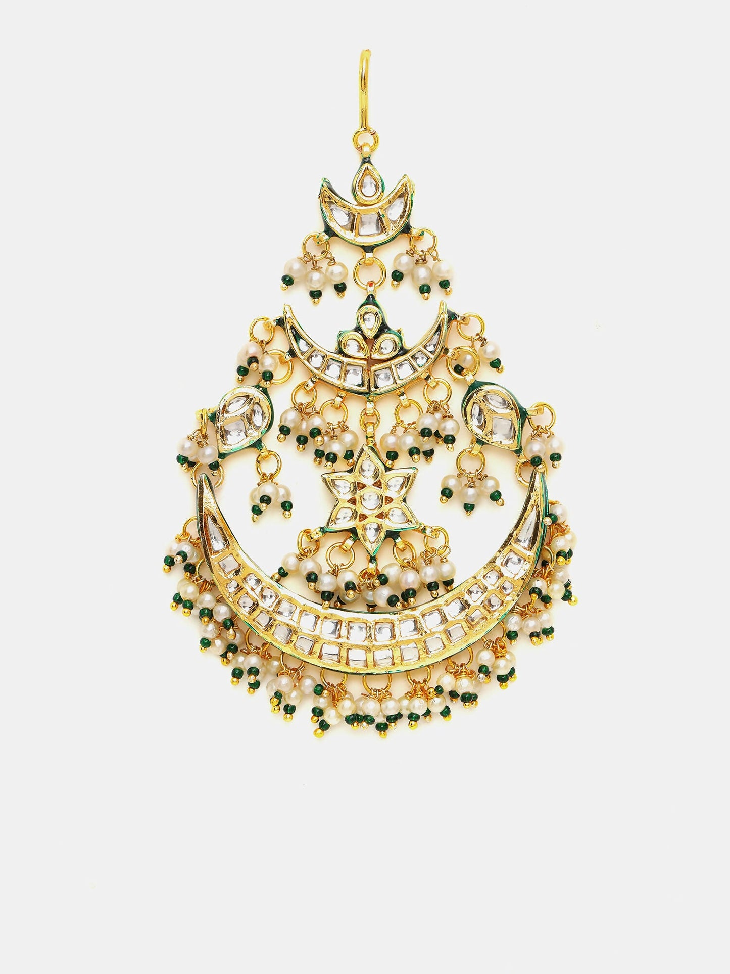 Ruby Raang 22k Gold Polished Kundan Passa
