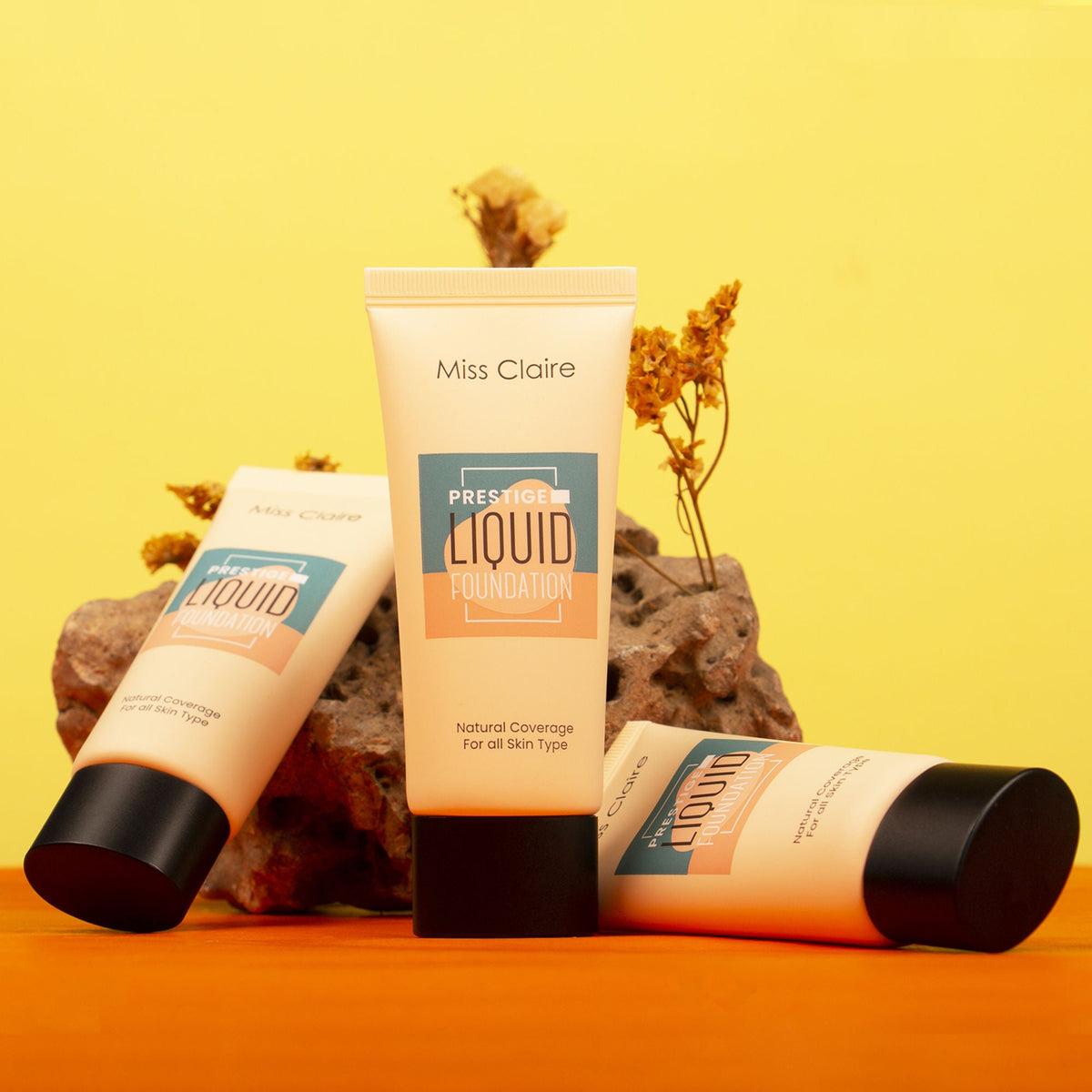 Miss Claire Prestige Liquid Foundation Natural Coverage - 33 Dark Beige