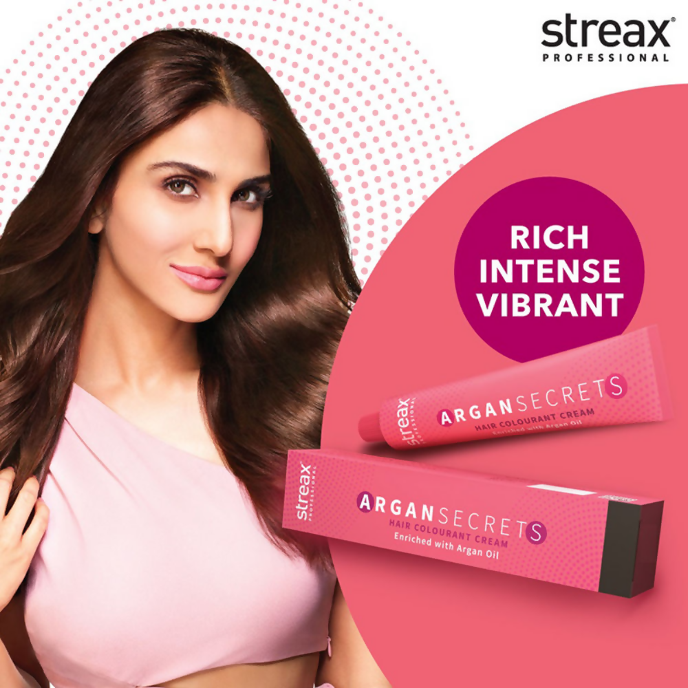 Streax Professional Argan Secrets Permanent Hair Colourant Cream - Dark Brown 3