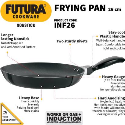 Hawkins Futura Non-stick Frying Pan 26 cm Diameter 1 L (INF26)