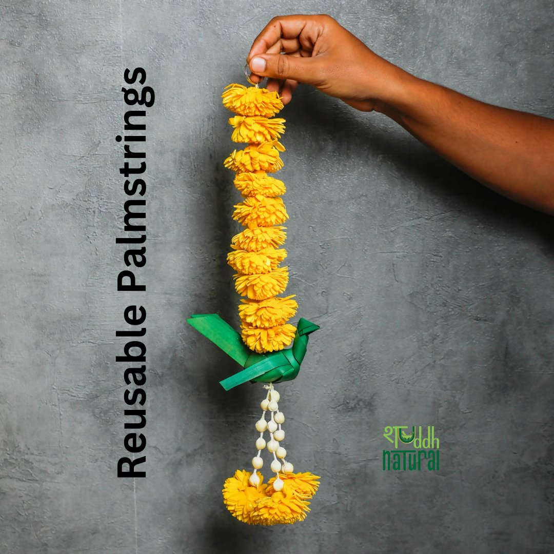 Shuddh Natural Hand Made Palm Leaf Parrot Bandhanwar
