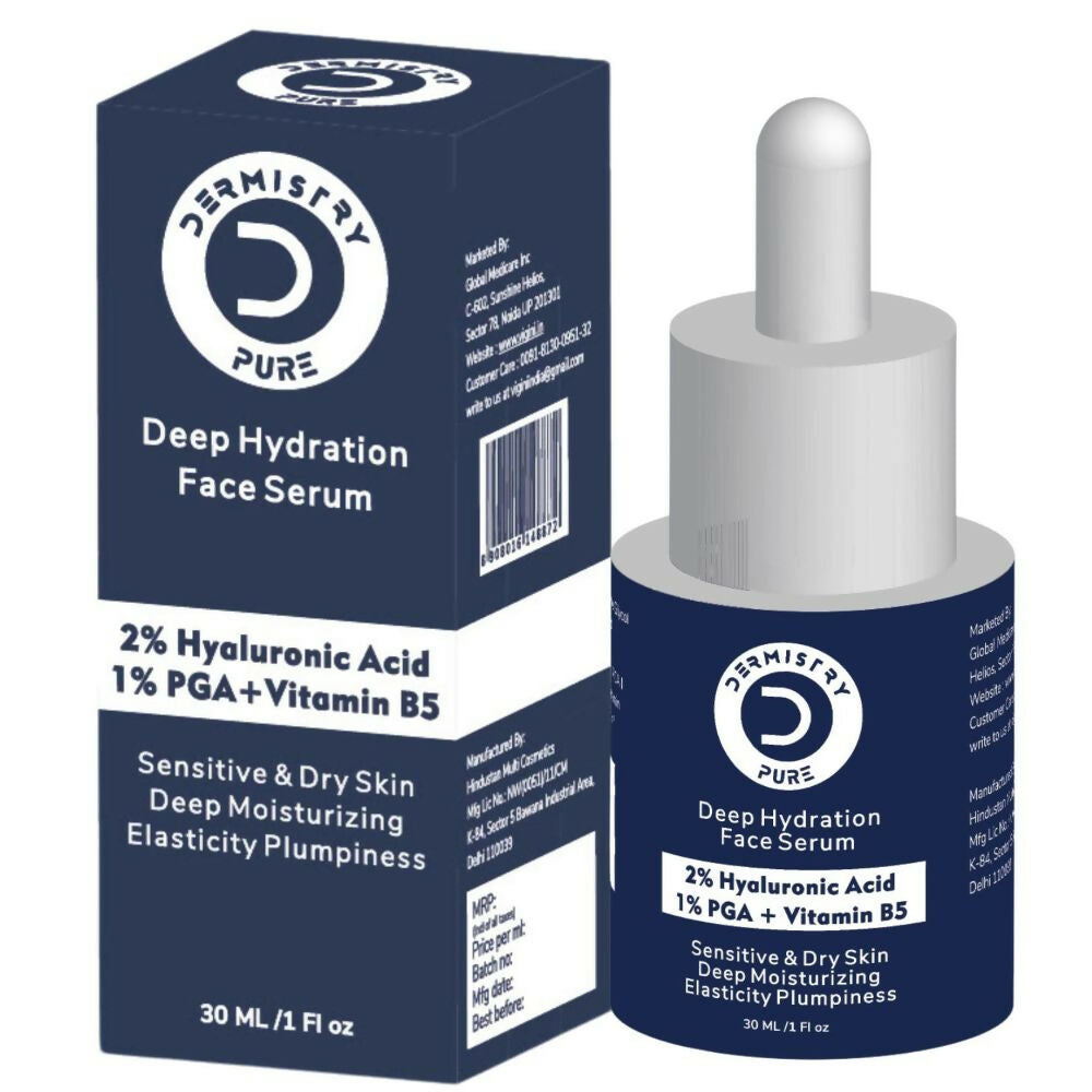 Dermistry Pure 2% Hyaluronic Acid 5% PGA Vit B5 Moisturiser Face Serum For Sensitive & Dry Skin