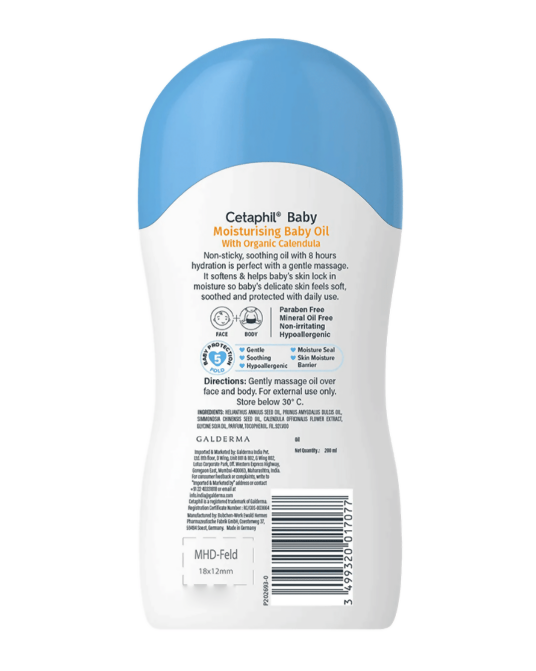 Cetaphil Baby Moisturising Oil with Organic Calendula
