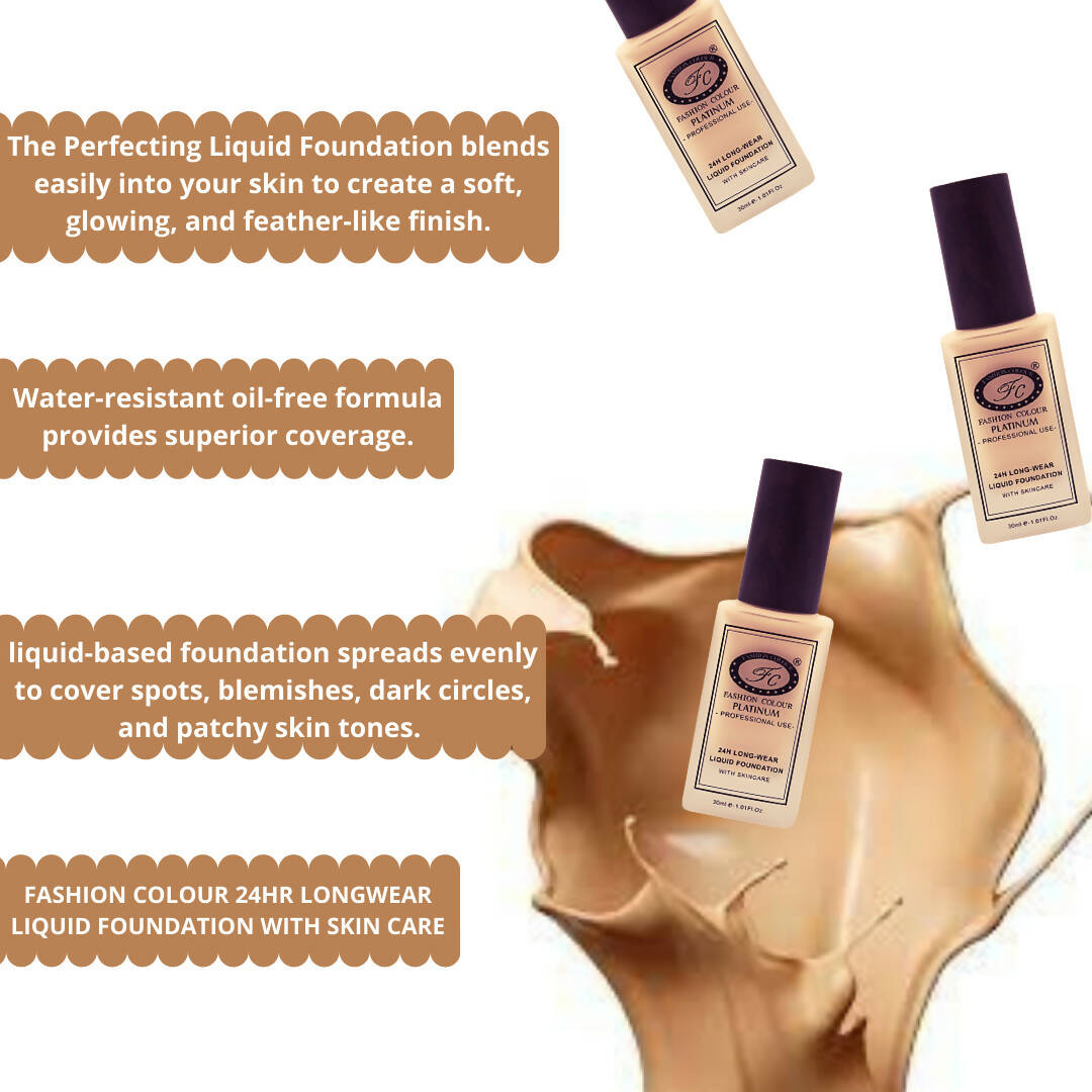 Fashion Colour 24HR Long Wear Liquid Foundation-Ivory (Fair Skin Tone)
