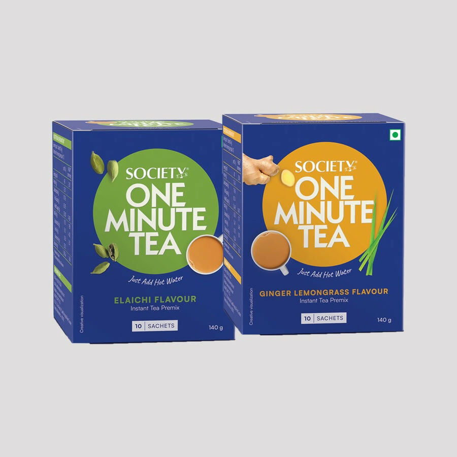 Society OMT Elaichi & OMT Ginger Lemongrass Flavour Tea Premix Combo