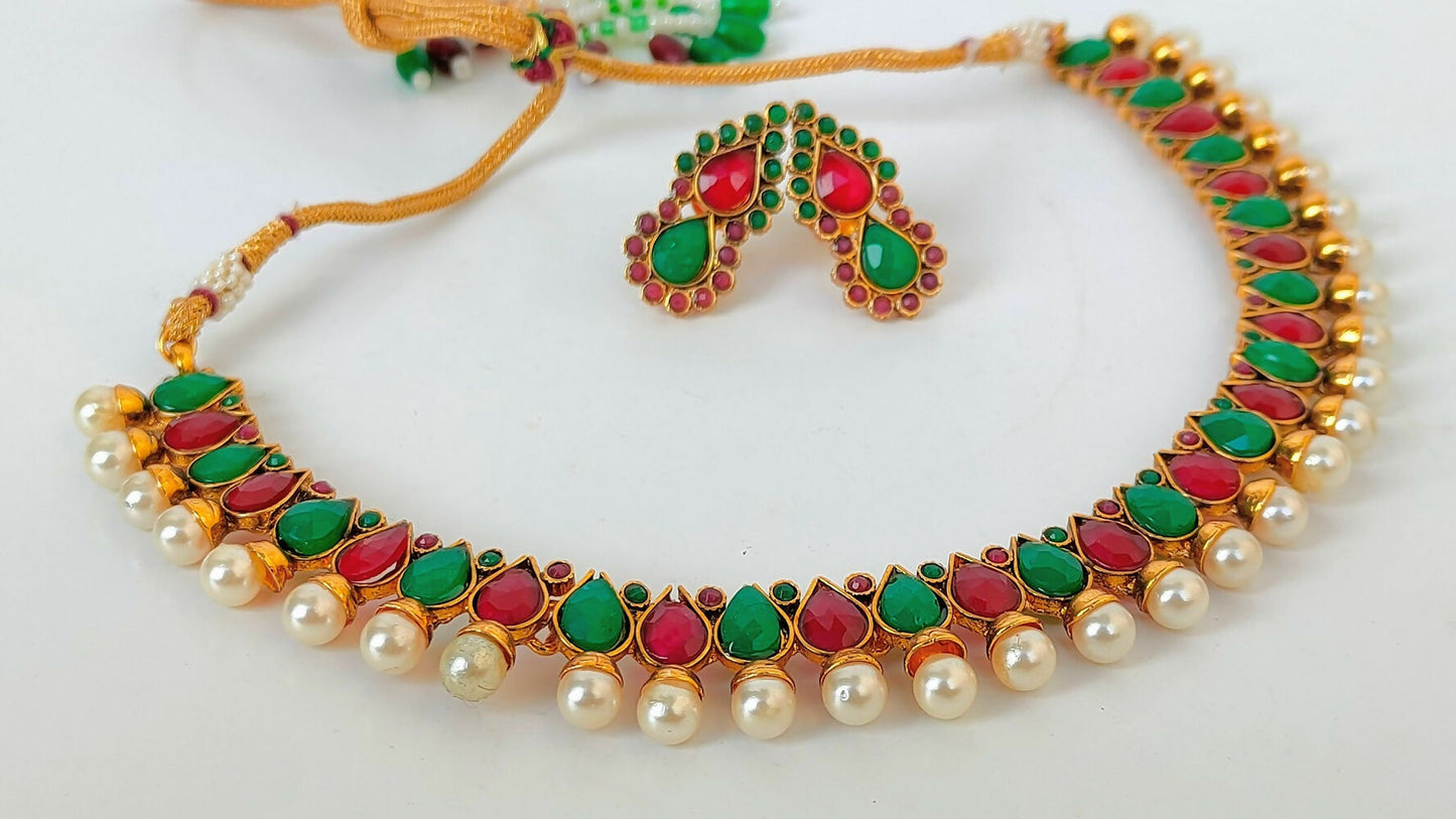 Multicolor Agate Necklace Set