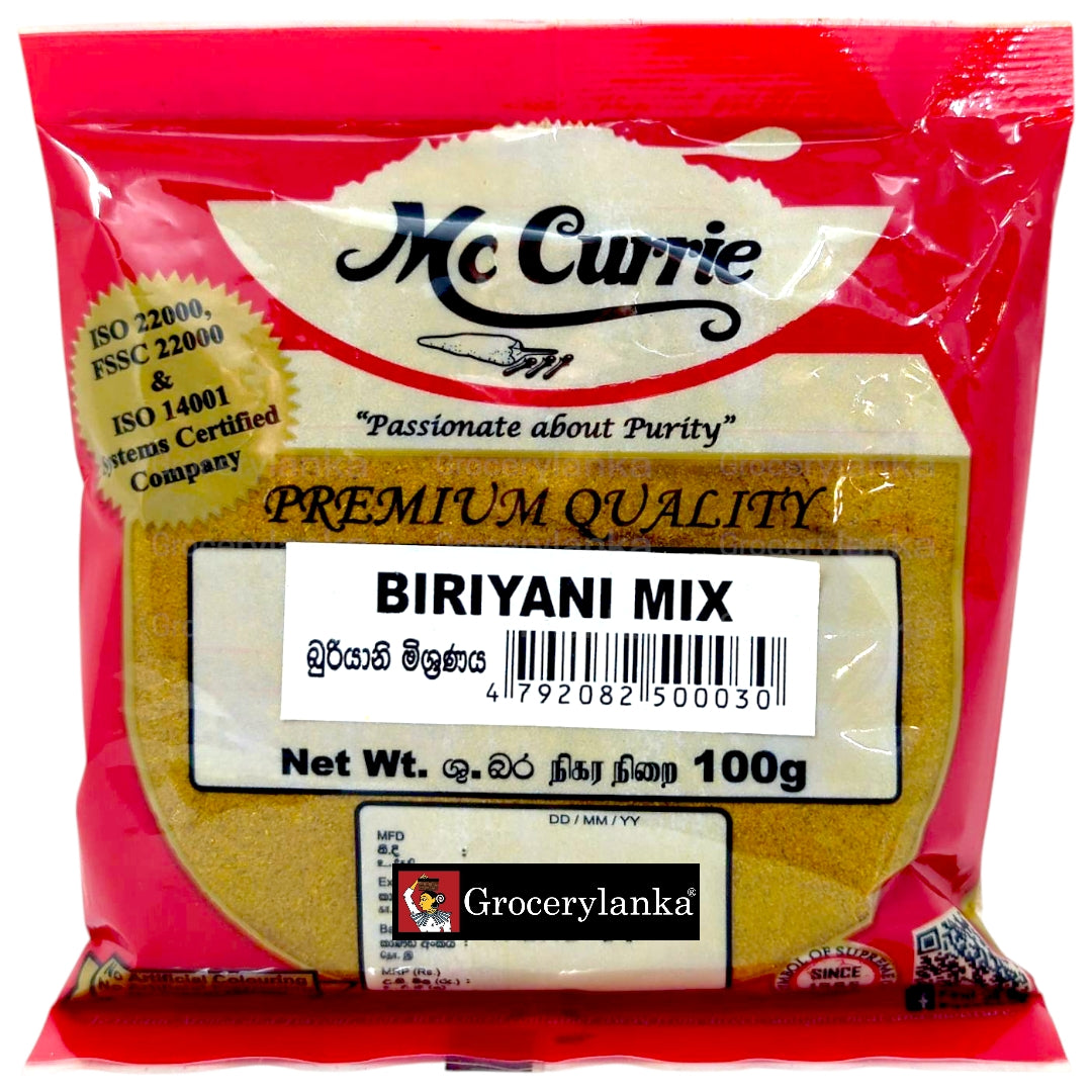 McCurrie Biriyani Mix 100g – Authentic Sri Lankan Biryani Spice Blend