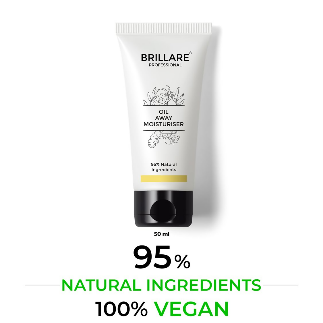 Brillare Oil Away Natural Moisturiser With Tea Tree and Turmeric For Oily