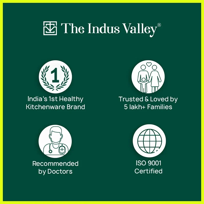 The Indus Valley CASTrong Cast Iron Cookware Set: Tawa+ Kadai, Kitchen Set for Home, Pre-seasoned, 100% Pure, Toxin-free, Induction, Tadka Pan