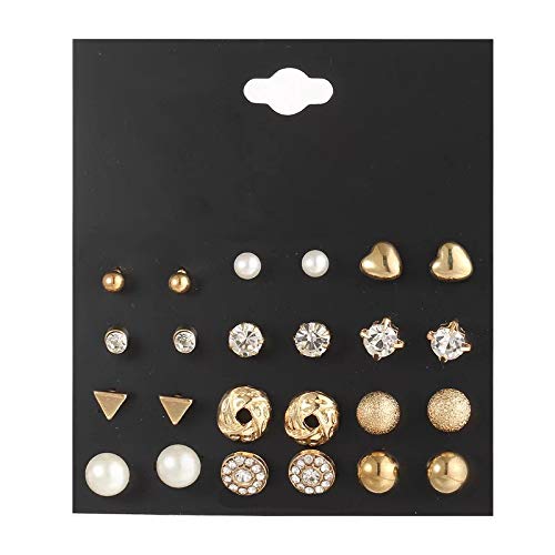 Rhodium-Plated Alloy Metallic Geometric Earrings Combo - The Pari
