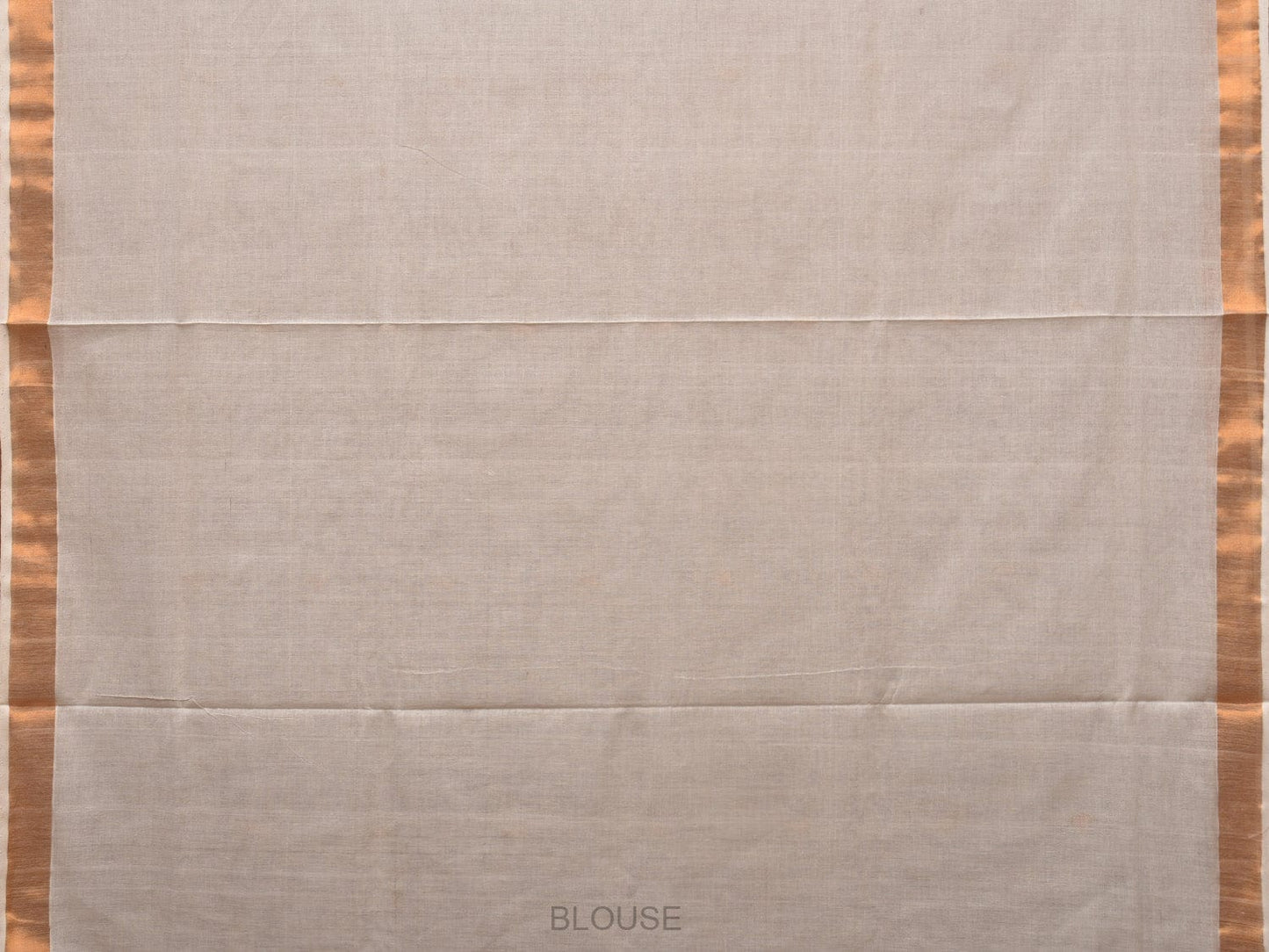 White Khadi Cotton Handloom Saree with Parrots Pallu Design - Global Threads