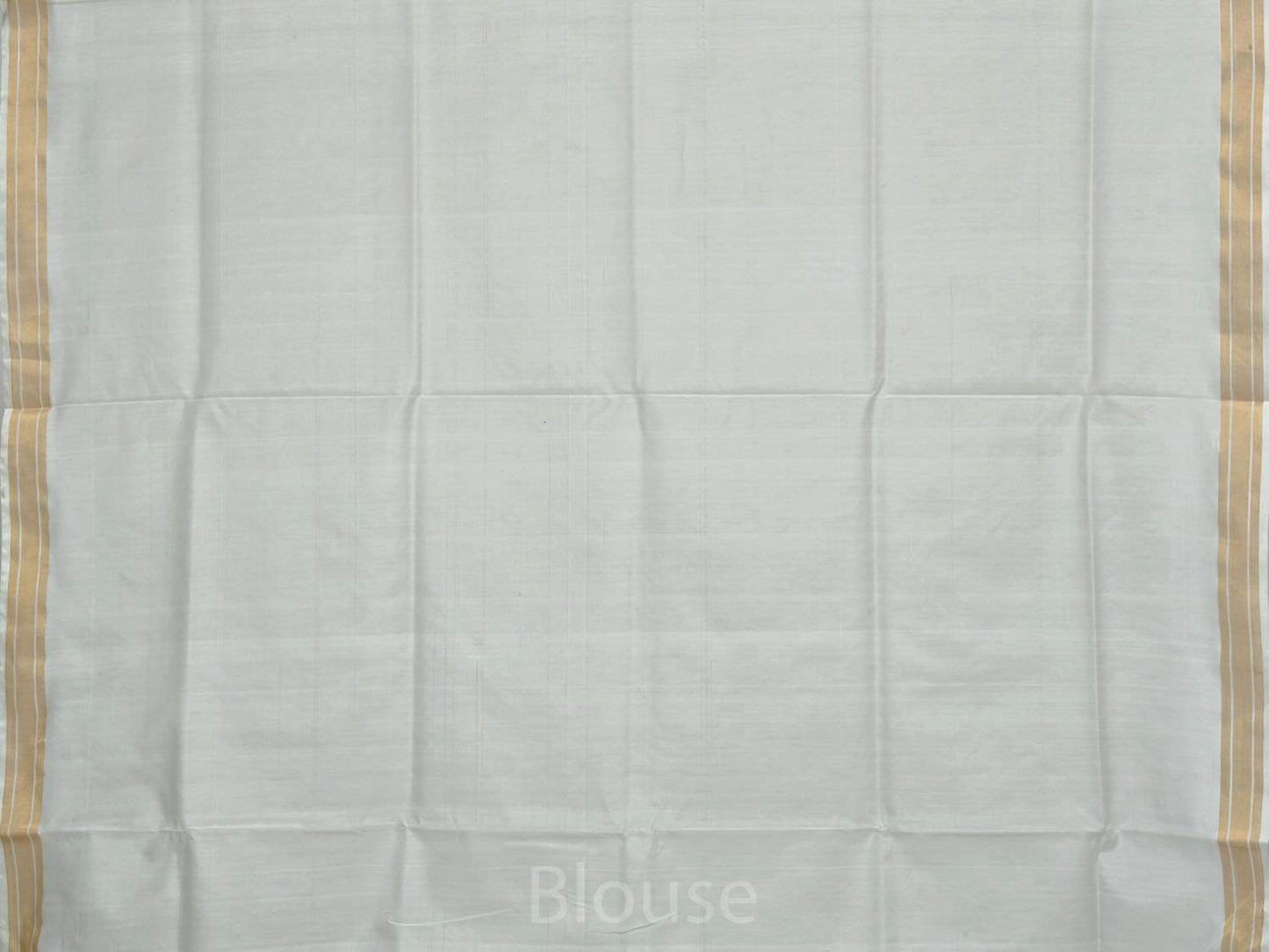 White Uppada Cotton Handloom Saree with Mango Design Pallu - Global Threads