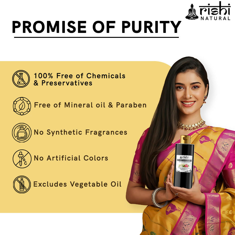 Rishi Natural Anti Grey Hair Shampoo