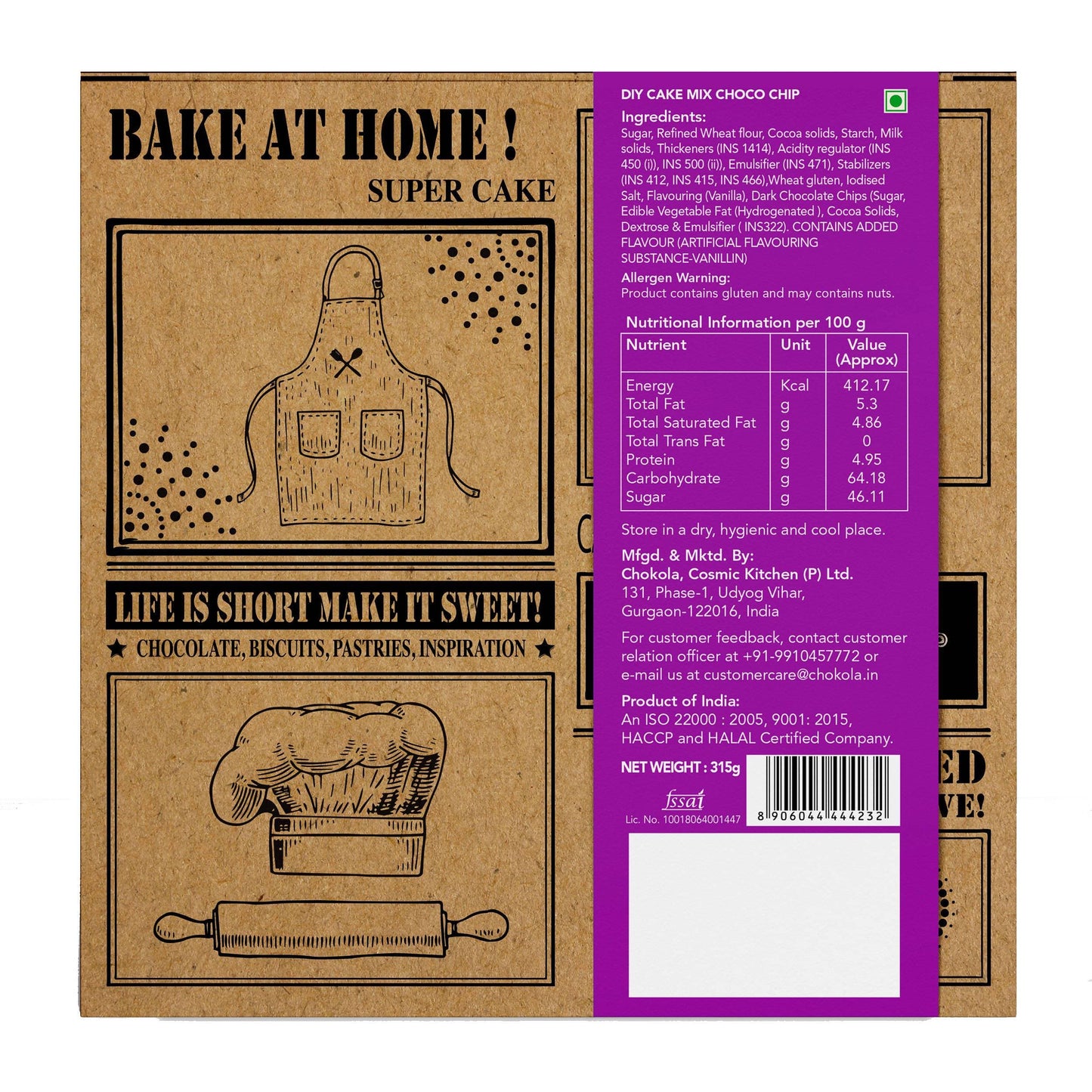 Choko La Homemade Happiness DIY Cake Choco Chip Mix