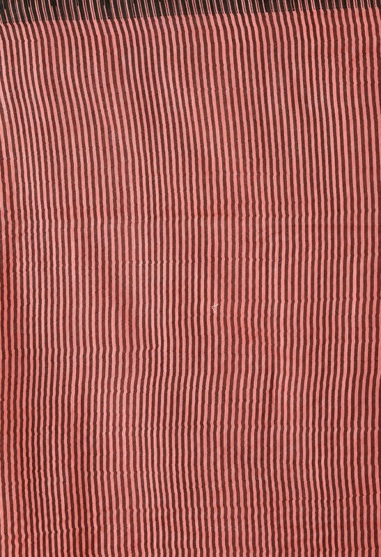 Mominos Fashion Moeza Gajari Pink Bhagalpuri Handloom Silk Black Temple Border Saree with unstitched Blouse piece