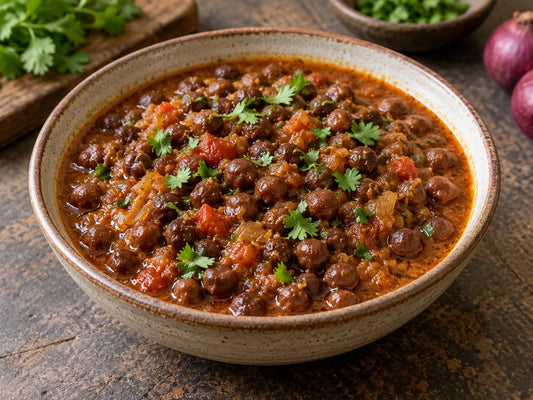 Punjabi kala chana curry, generated illustration