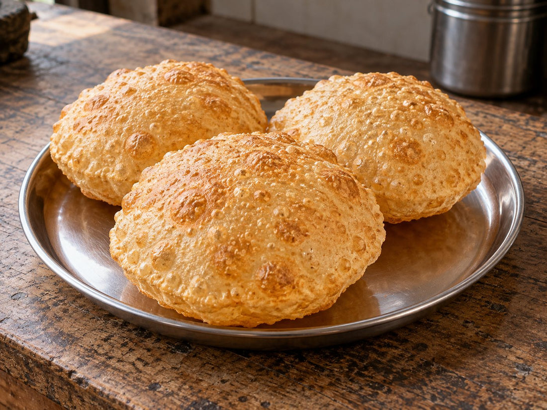 Puffed wholewheat poori, generated illustration