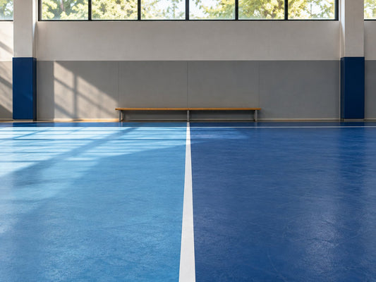 An empty divided sports mat, generated illustration