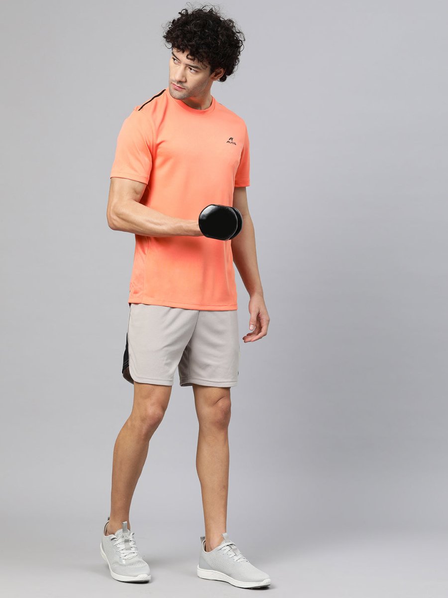 Alcis Men Brand Logo Printed Anti Static Slim Fit T-shirt