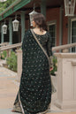 Yash Enterprise Green Silk Party Wear Embroidery Suit Set
