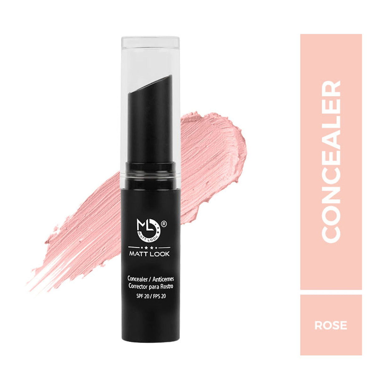 Matt Look Concealer & Anticernes SPF 20 - Rose