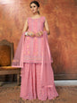 Myra Pink Georgette Embroidered Designer Suit