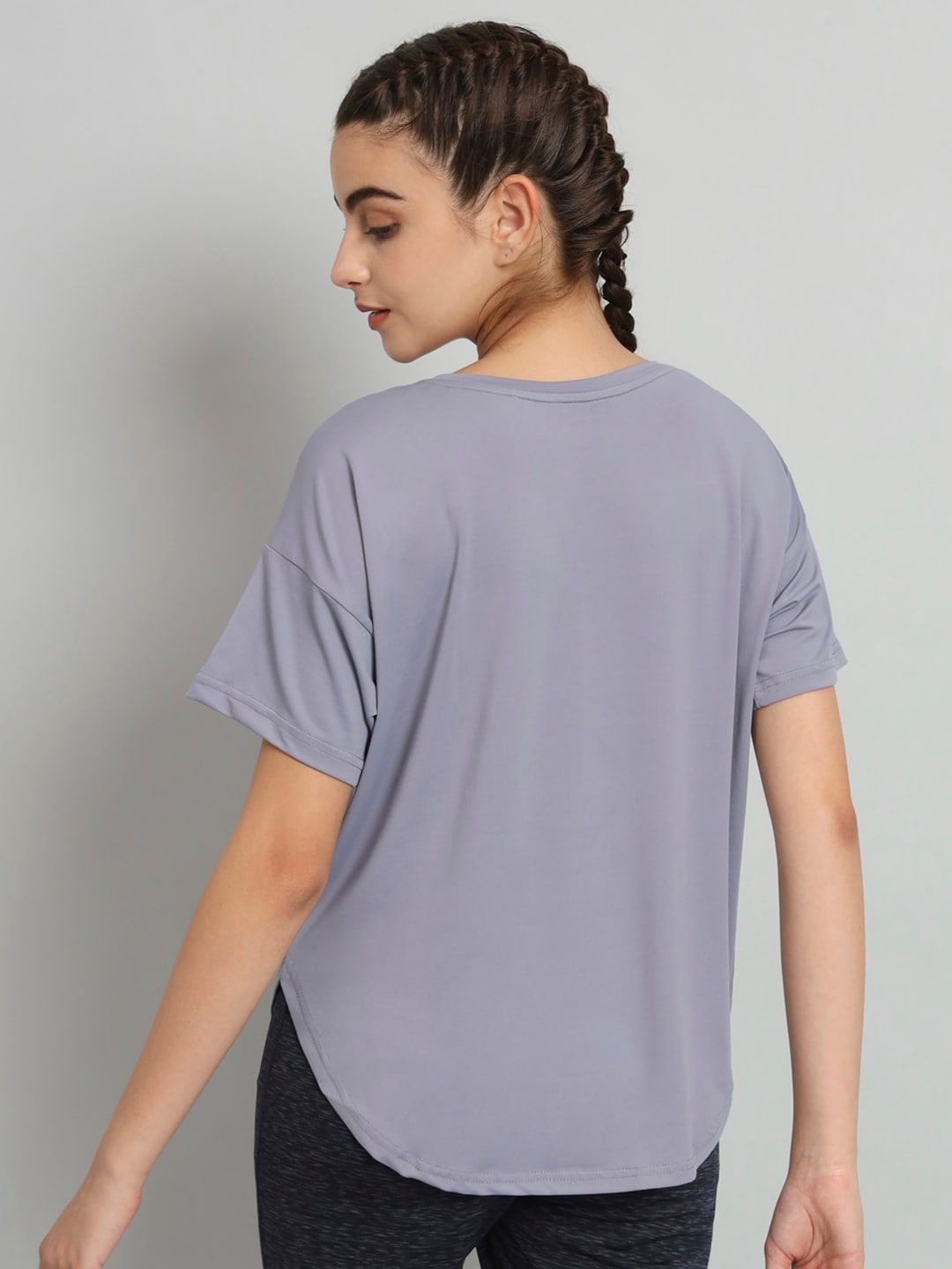 MKH Typography Printed Drop Shoulder Sleeves Dri-Fit Relaxed Fit T-shirt