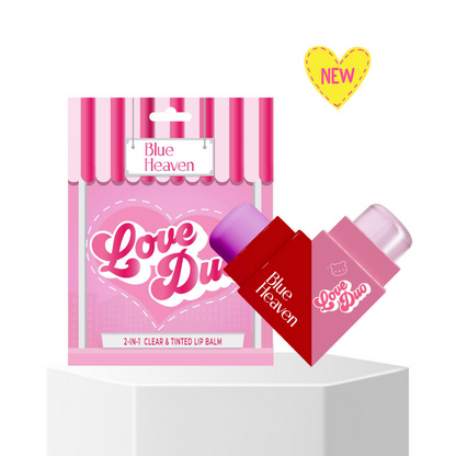 Blue Heaven Love Duo 2-In-1 Clear & Tinted Lip Balm - Bae (Clear+ Watermelon)