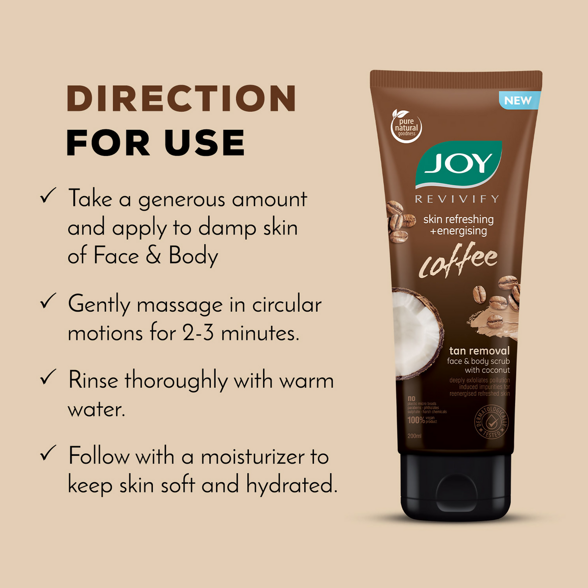 Joy Anti Pollution Exfoliating Coffee Face & Body Scrub