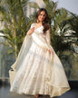 Yash Enterprise White Sequence Work Party Wear Suit Set