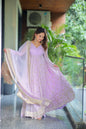 Yash Enterprise Light Purple Fux Bloomimng Silk Embroidery Suit Set