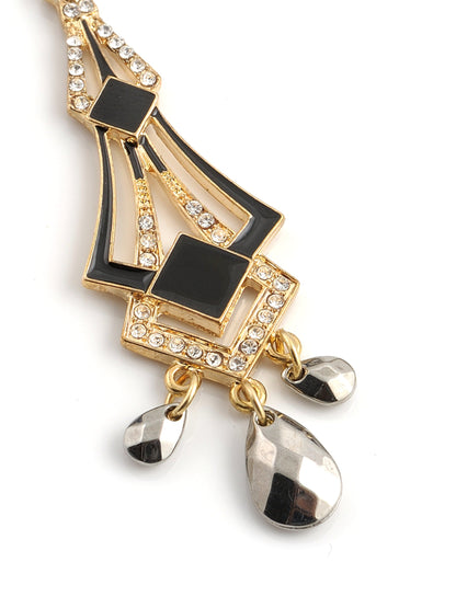 Gold-Polished Alloy Diva Look Stylish Contemporary Earrings - The Pari