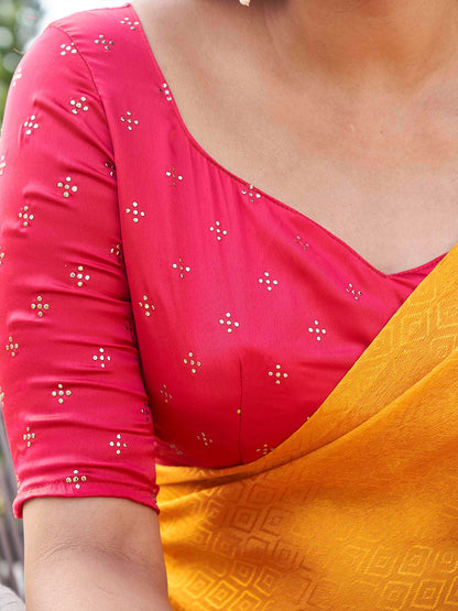 Tikhi Imli Woven Design Crepe Saree