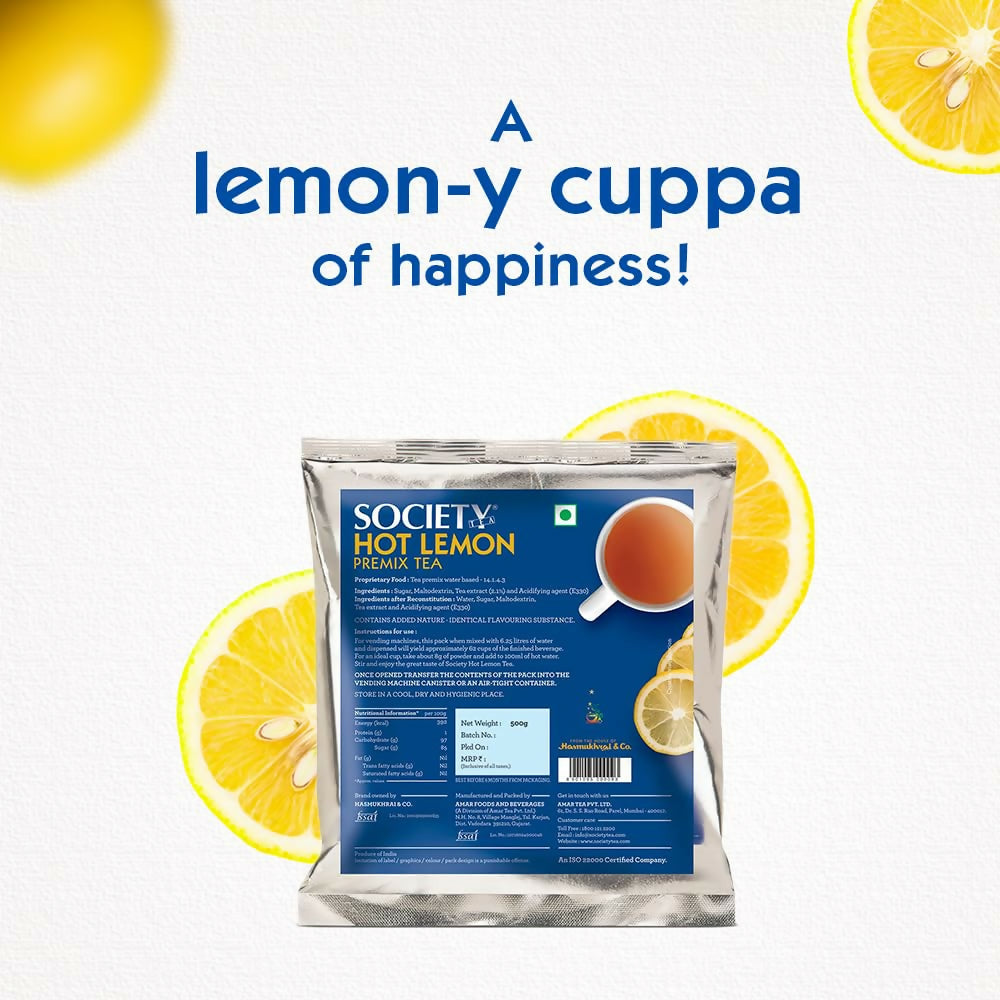 Society Hot Lemon Tea Premix Pouch