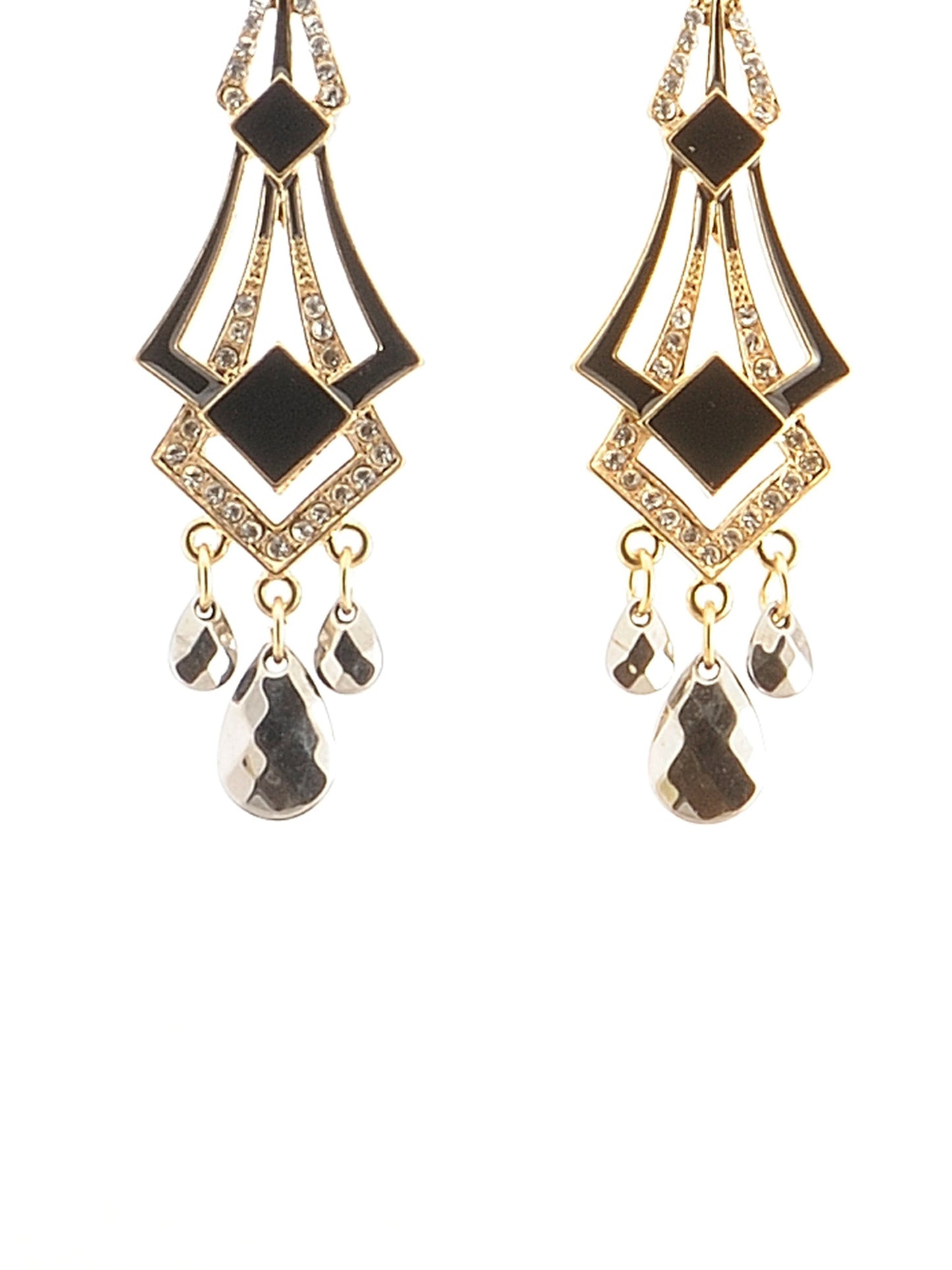 Gold-Polished Alloy Diva Look Stylish Contemporary Earrings - The Pari