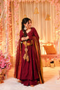 Yash Enterprise Festive Special Chinon Silk Partywear Designer Gown With Palazzo & Dupatta Set