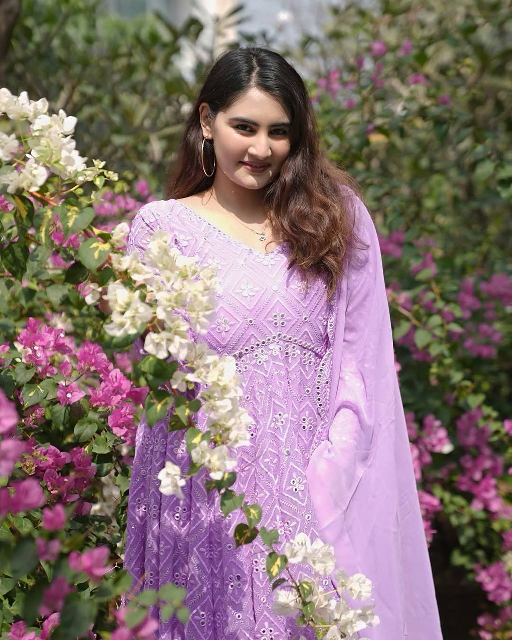 Yash Enterprise Purple Heavy Chinon Embroidery Party Wear Suit