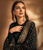 Yash Enterprise Black Rayon Cotton Embroidery Zari Sequins-Work Suit Set