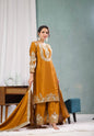 Yash Enterprise Gold Chinnon Silk Embroidery Party Wear Suit Set