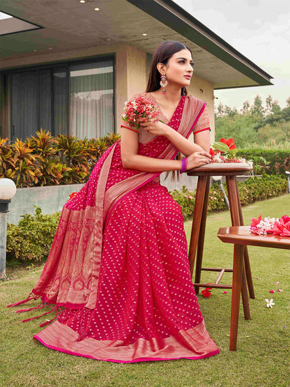 Tikhi Imli Woven Design Zari Art Silk Saree